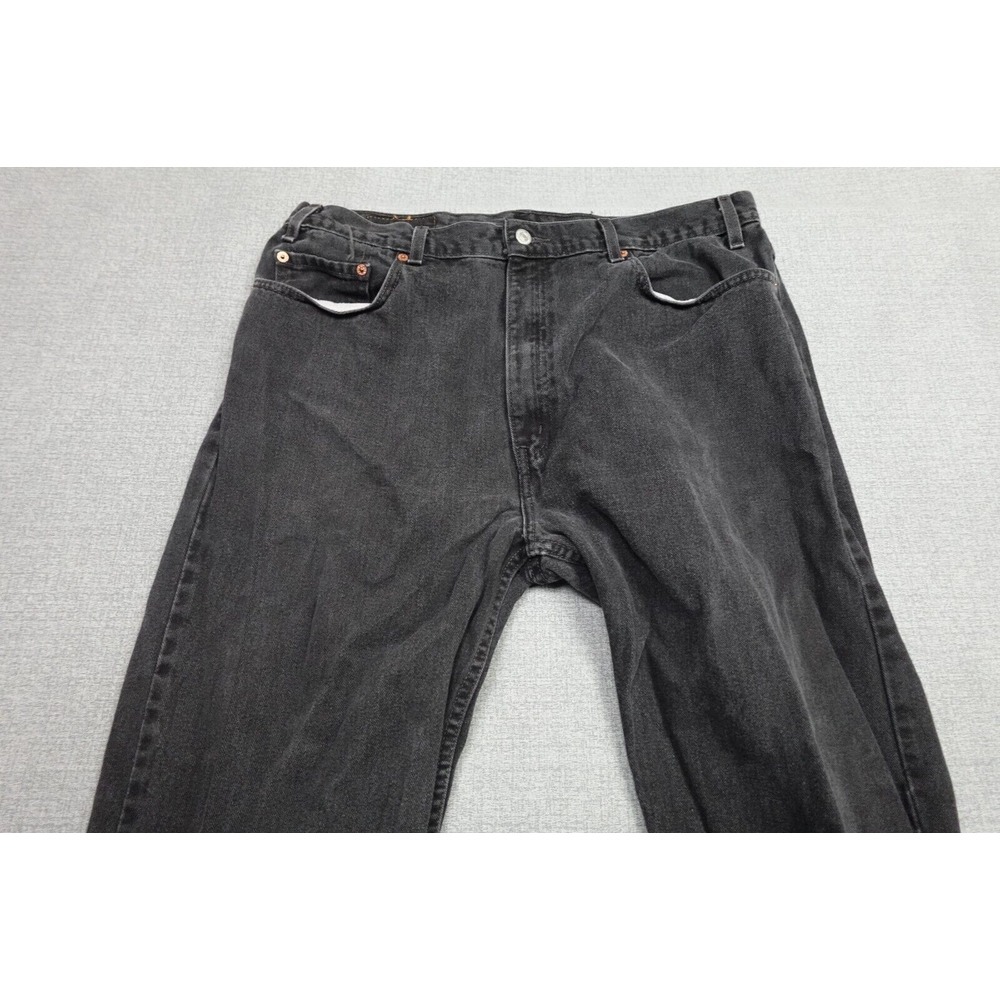 Vintage Levi's 505 Jeans Mens 40x32 Black Regular Fit Western Cowboy Black Wash - Picture 2 of 13